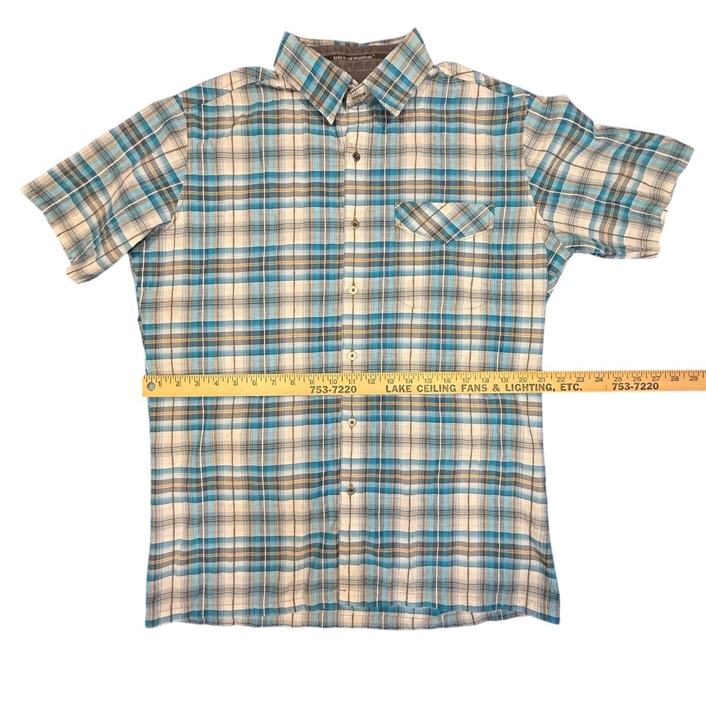 Kuhl plaid short sleeve shirt Mens Medium - Picture 3 of 11